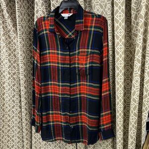 Old Navy Multicolor Plaid Button Down Shirt
